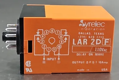 SYRELEC LAR2DF110 TIME DELAY RELAY. Loc4E-18