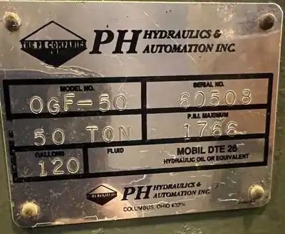 USED 1992 PH HYDRAULICS OGF-50