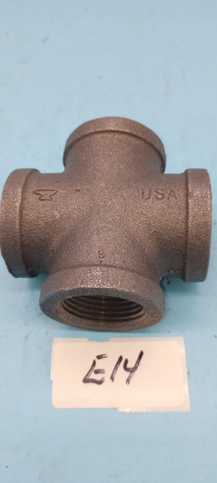 4 WAY  black tee npt COUPLER 1"