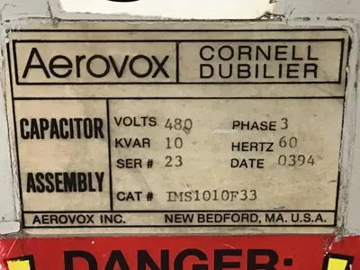 Used AEROVOX IMS1010F33 Capacitors Michigan US | Ideal Machinery #1275145