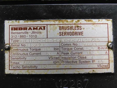 Indramat MAC112D-0-ED-1-B/130-A-0/J1250/S05 Brushless ServoDrive Damaged Used