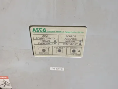 ASCO A300360091XC Automatic Transfer Switch 600A 480V 3Ph 4 Wire Used