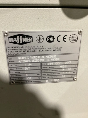 Used 2021 HAFFNER TA 144 Cut-Off Saws Michigan US | iGAM Industrial Marketplace #1496699
