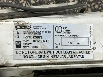 Used DELONGHI 2507L Miscellaneous MRO Ohio US | HGR 24 #1332678