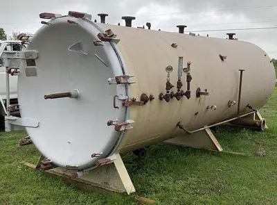 USED REID BOILER WORKS HORIZONTAL MILD STEEL RETORT