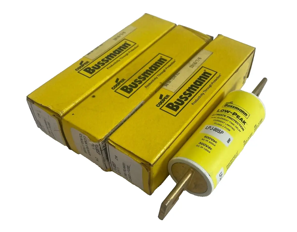 NEW LOT OF 3 BUSSMANN LPJ-80SP FUSES 80AMP