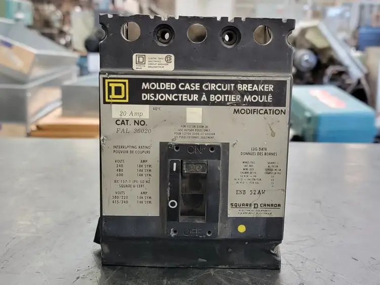 Used SQUARE D FAL36020 Switchgears British Columbia CA | Lenmark #241852