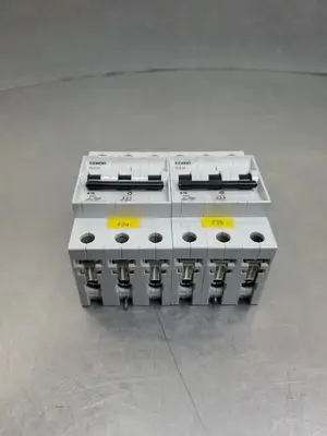 Used Siemens 5SX23 B16 Triple-Pole Breaker, 480V Max, Lot of 5 Circuit Breakers | Palmetto Automation #1150580