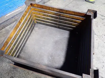 31"x 34"x 19" Drop Bottom Steel Tub