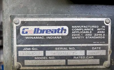 USED GALBREATH VBDX3060