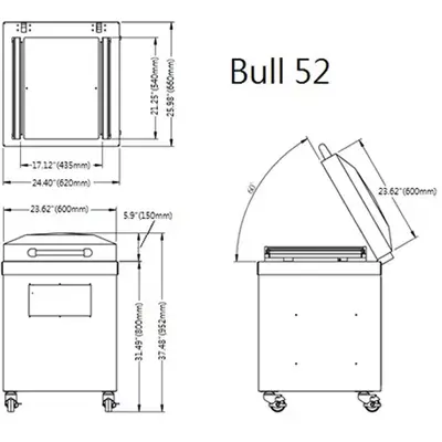 RAM Model Bull 52LR Single Chamber Vacuum Packaging Machine