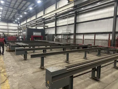 41" X 18" VOORTMAN BEAM LINE, VB1050 SAW,  V630DRILL & V808 PLASMA COPER ROBOT, NEW 2016: STOCK 20792