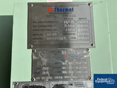 USED CG Thermal 150 Sq Ft CG Thermal Impervite Graphite Block Heat Exchanger, 100/100#