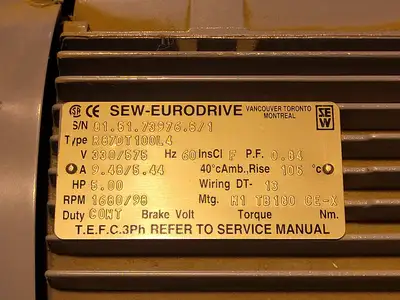New | in-Stock SEW-EURODRIVE R87DT100L4 Motors (misc) British Columbia CA | Lenmark #246290