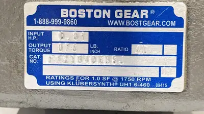 110047.00,F721B-40K-B5-J | Leeson 110047.00 Electric Motor w/Boston Gear F721B-40K-B5-J - Used