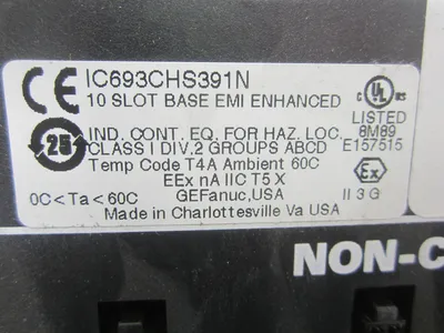 USED GE Fanuc IC693CHS391N 10 Slot CPU Base