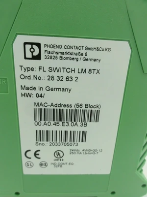 USED PHOENIX CONTACT FL SWITCH LM 8TX-E