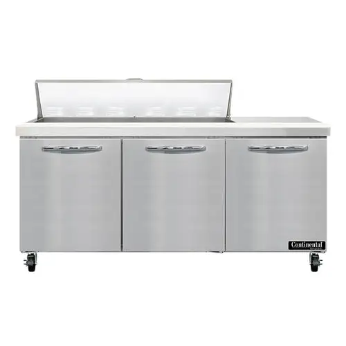 Continental SW72N12 72" Sandwich/salad Prep Table W/ Refrigerated Base, 115v