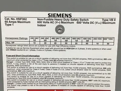 USED SIEMENS HNF362