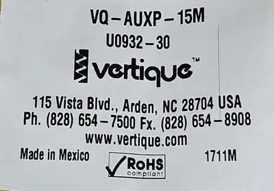 Used VERTIQUE VERTIQUE VQ-AUXP-15M Cable & Wire South Carolina US | Palmetto Automation #1157921