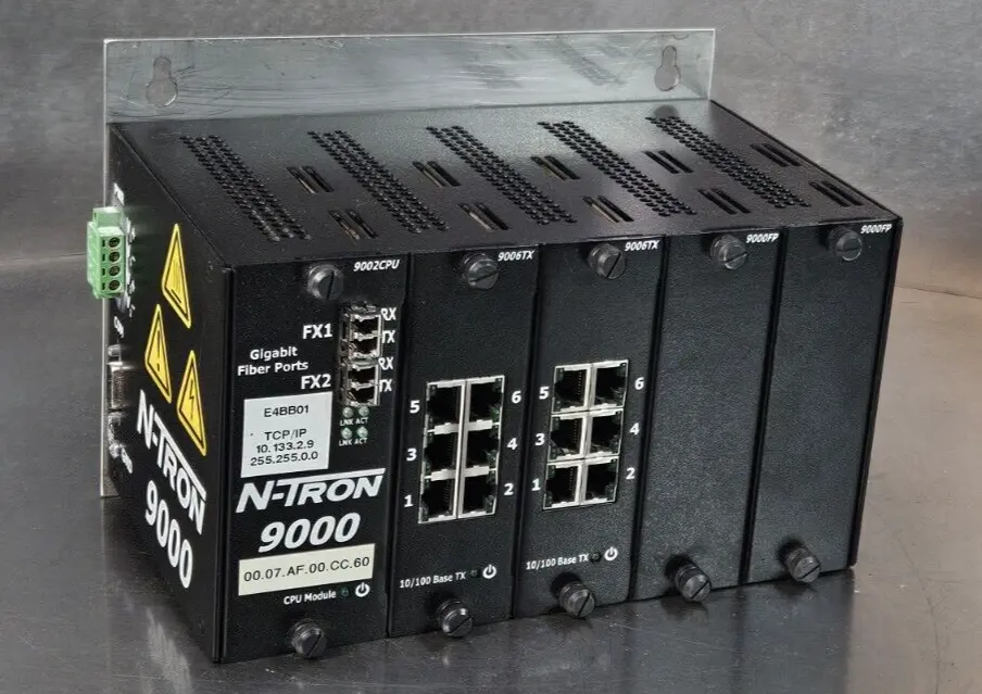 N-TRON 9000B Back Pane with 9002CPU (2) 9006TX (2) 900FP loc4B18