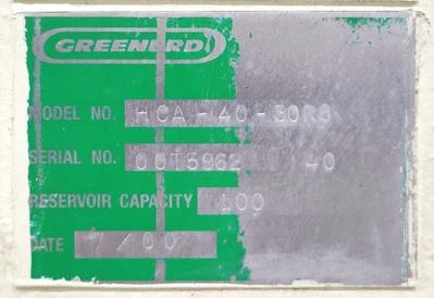 USED 2000 GREENERD PRESSES GREENERD HCA-40-30R8 PRESS