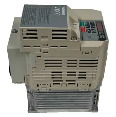 USED YASKAWA CIMR-VU4A0009FAA DRIVE W/ SI-EN3/V ETHERNET MODULE