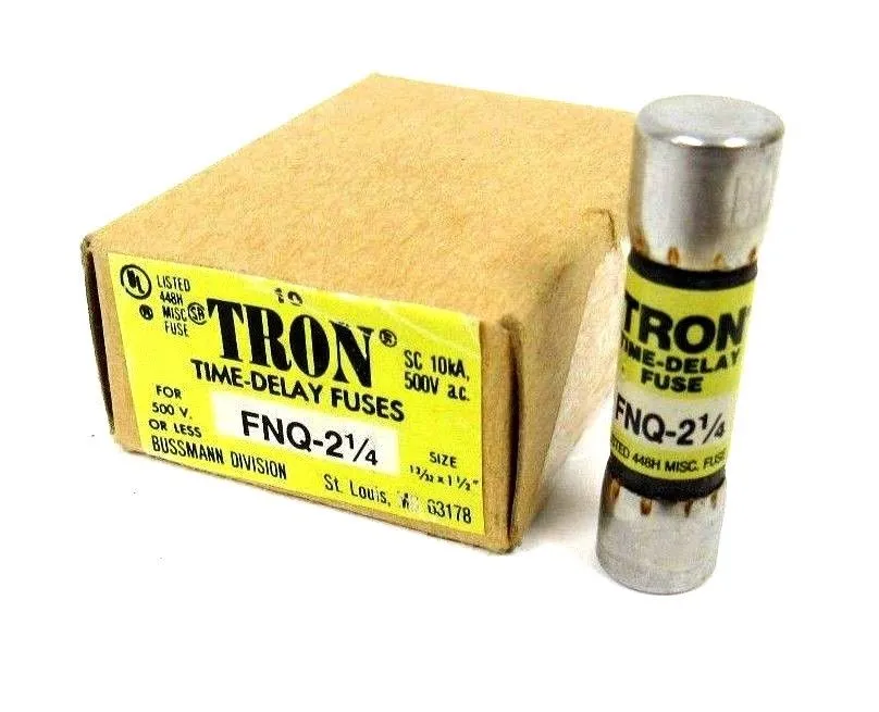 NEW LOT OF 10 BUSSMANN FNQ-2-1/4 FUSES FNQ214