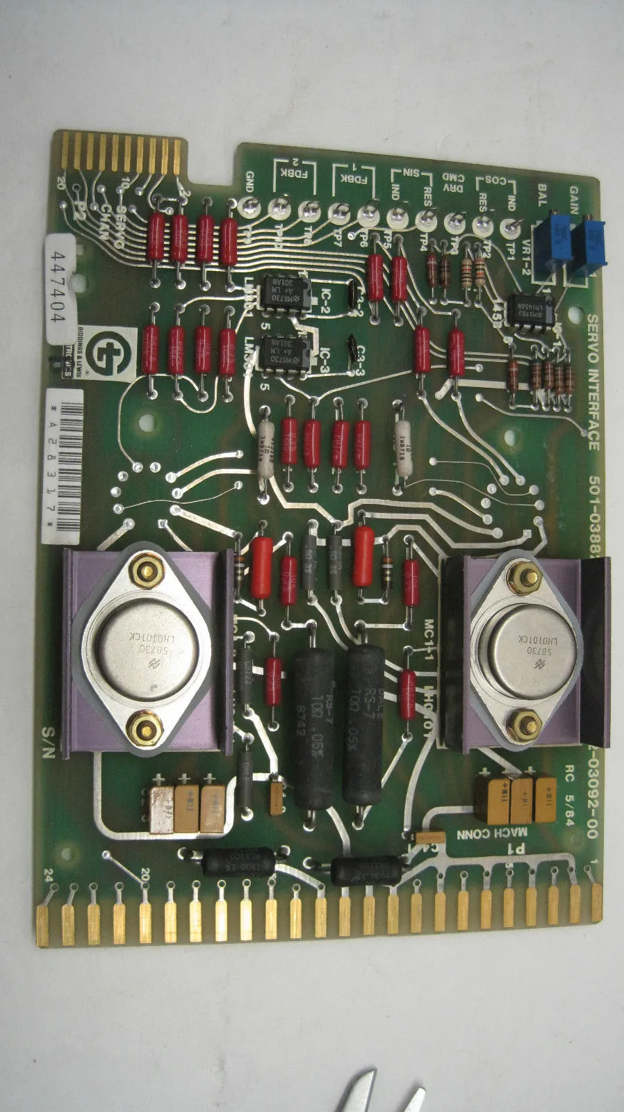 USED GIDDINGS & LEWIS 501-03882-00 INTERFACE BOARD 5010388200