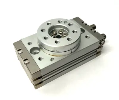 Used SMC Pneumatic Rotary Actuator Table, 0-190 Degree, Rack & Pinion Rotary Actuators Michigan US | Maverick Industrial Sales #1394958