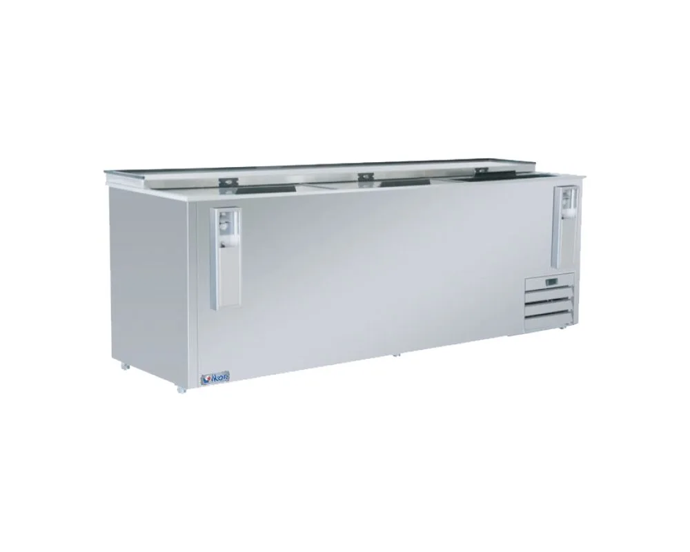 45-0178 IKON IBC-95SS Self Contained 3 Door Stainless Steel Bottle Cooler