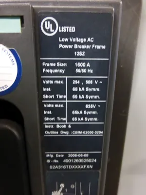 Siemens WL Switchgear, 480V, 7-Section, 4000/1600A Breakers