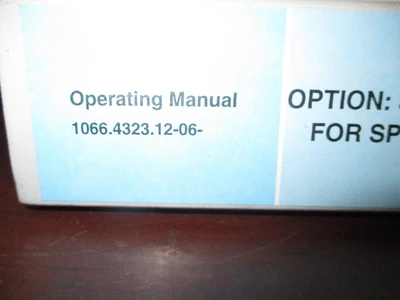 SIGNAL VECTOR ANALYSIS FOR SPECTRUMANALYZER FSE OPERATING MANUAL 1066.4323.12-06