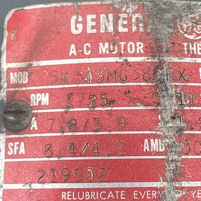 Used GE 5KC43MG389FX A.C. Motors California US | Davliegogo LLC #1706682