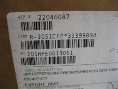 NEW Rosemount 3051 CFP DF010W3S0630D52AA1P2V1V2QC1Q8Q4E5M5C4G7377
