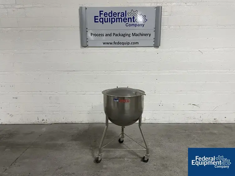 Used Dover Corporation 40 Gallon Dover Kettle, Model N 40 SP, S/S Stainless Steel Tanks Ohio US | Federal Equipment Company #126426