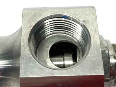 USED LESER SAFETY RELIEF VALVE 3/4" NPT INLET 1" NPT OUTLET 50PSI