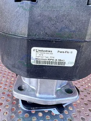 USED ITT PURE-FLO A216 DIAPHRAGM STAINLESS STEEL VALVE 2" W/ ASCO VALVE POSITIONER