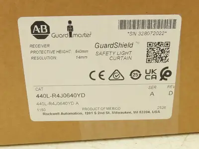 440L-P4J0640YD Guardshield Safety Light Curtain Transmitter/Receiver Set