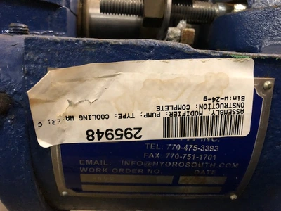 6x8 Split Case Cooling Water Pump Rebuilt Storeroom Spare
