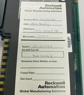 Used ALLEN-BRADLEY 1771-0FE2 Industrial Controls Ohio US | Surplus Asset Holdings #1235791