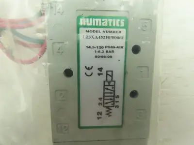 Numatics L23XA452BP00061 Solenoid Valve 14.5-120PSIG Air Pneumatic 24VDC Coil