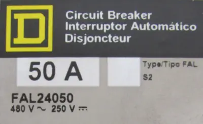 NEW SQUARE D FAL24050 CIRCUIT BREAKER 50A 2P