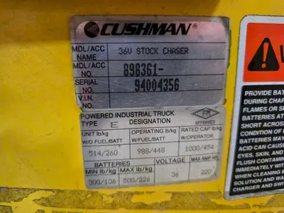 USED CUSHMAN 898361