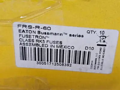 New | in-Stock BUSSMANN FRS-R-60 Misc Electrical & Power Parts British Columbia CA | Lenmark #1439414
