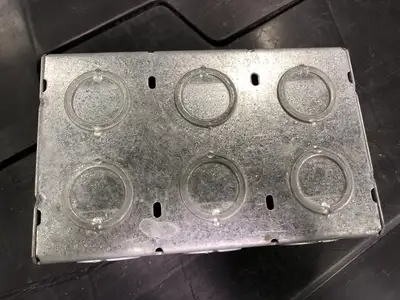 6x4" High Voltage Pre-Ganged Masonry Box