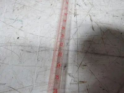 PYREX 2103 50 34543-23 Glass 50mL Burette No Stopcock Plug Graduated Laboratory