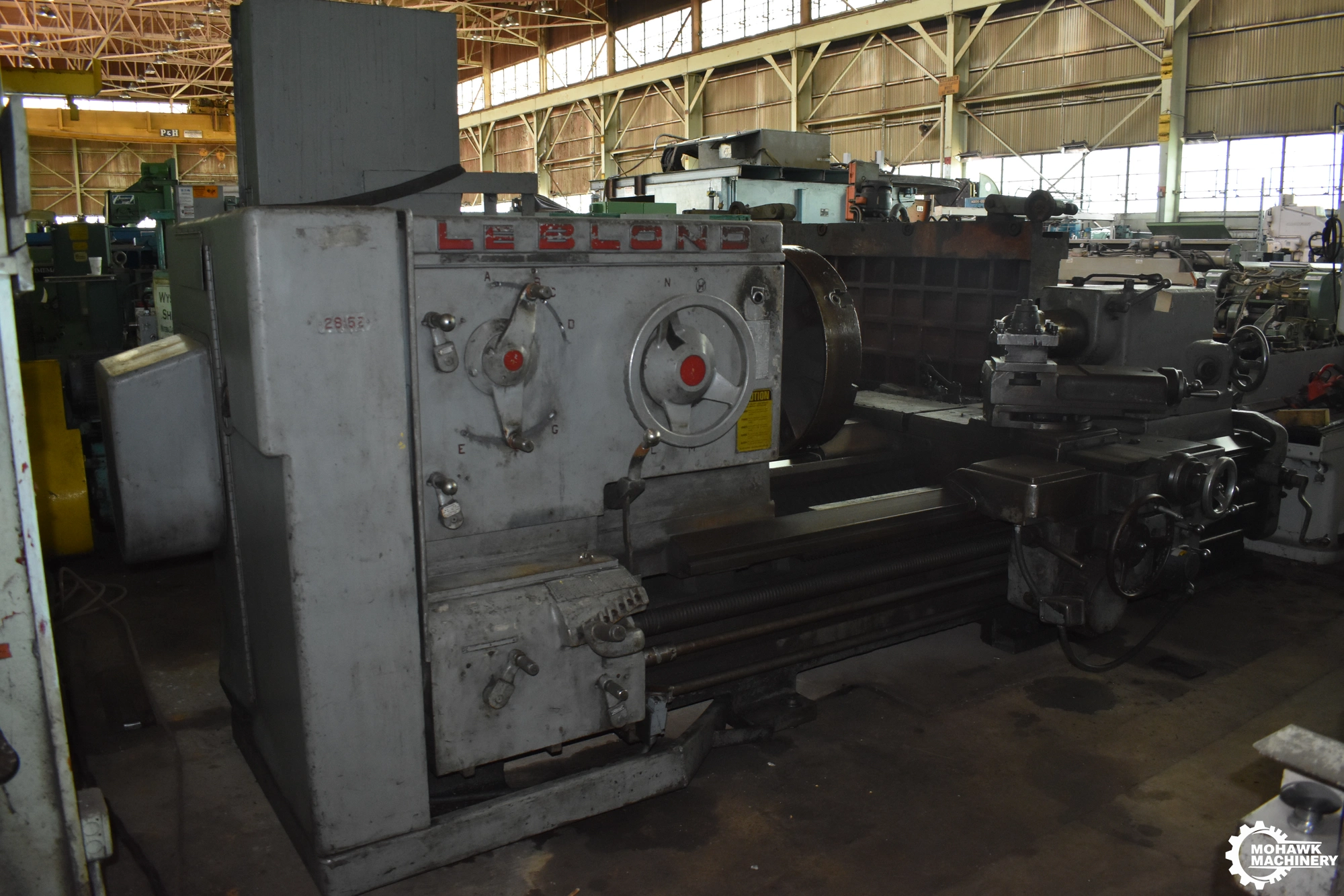 40" x 60" LEBLOND "4025 NK" HEAVY-DUTY ENGINE LATHE w/28” 4-JAW CHUCK - 40 HP MOTOR - FOUR-DIRECTIONAL POWER RAPID TRAVERSE