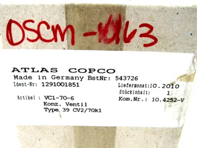 NEW ATLAS COPCO 703352 VALVE D95X25 CT 1F3 1291001851