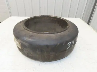 Super Solid 16x6x10.5 Forklift Tire Smooth Solid Press-on Black